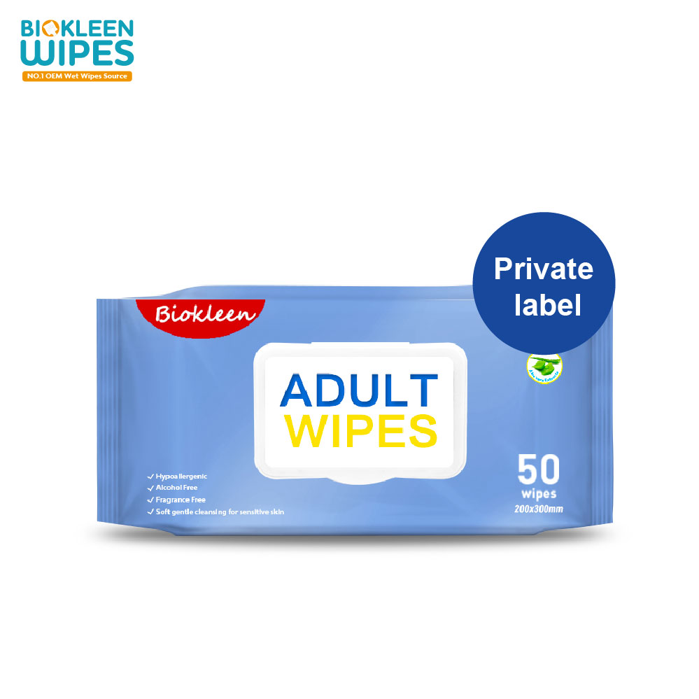 Adult Wet Wipes with Lid Biokleen Wipes